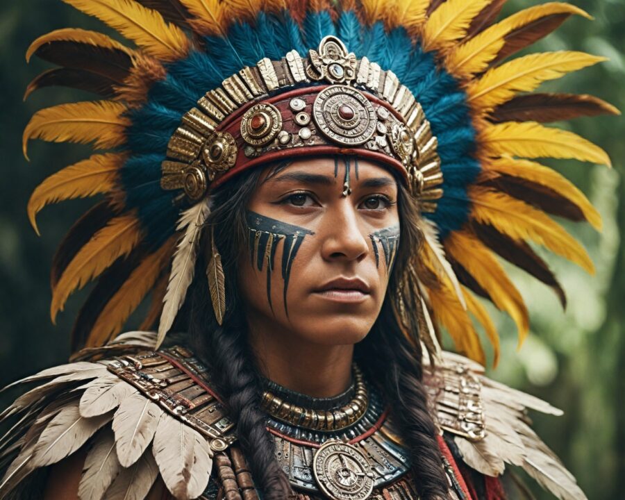 el simbolismo de las plumas y el oro en la religión azteca